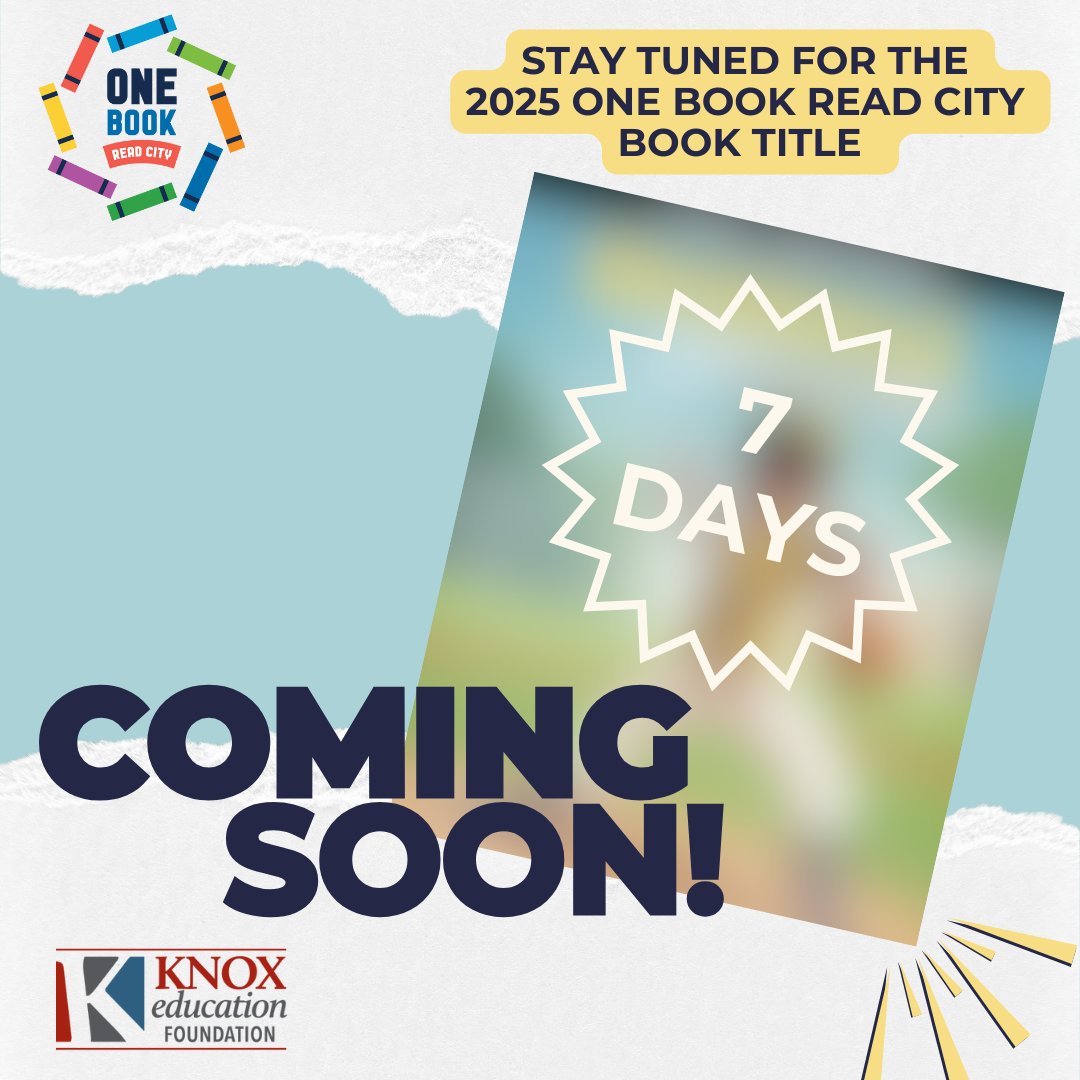 📚 Just ONE WEEK away! We can’t wait to reveal the 2025 book title and kick off One Book Read City! 🎉