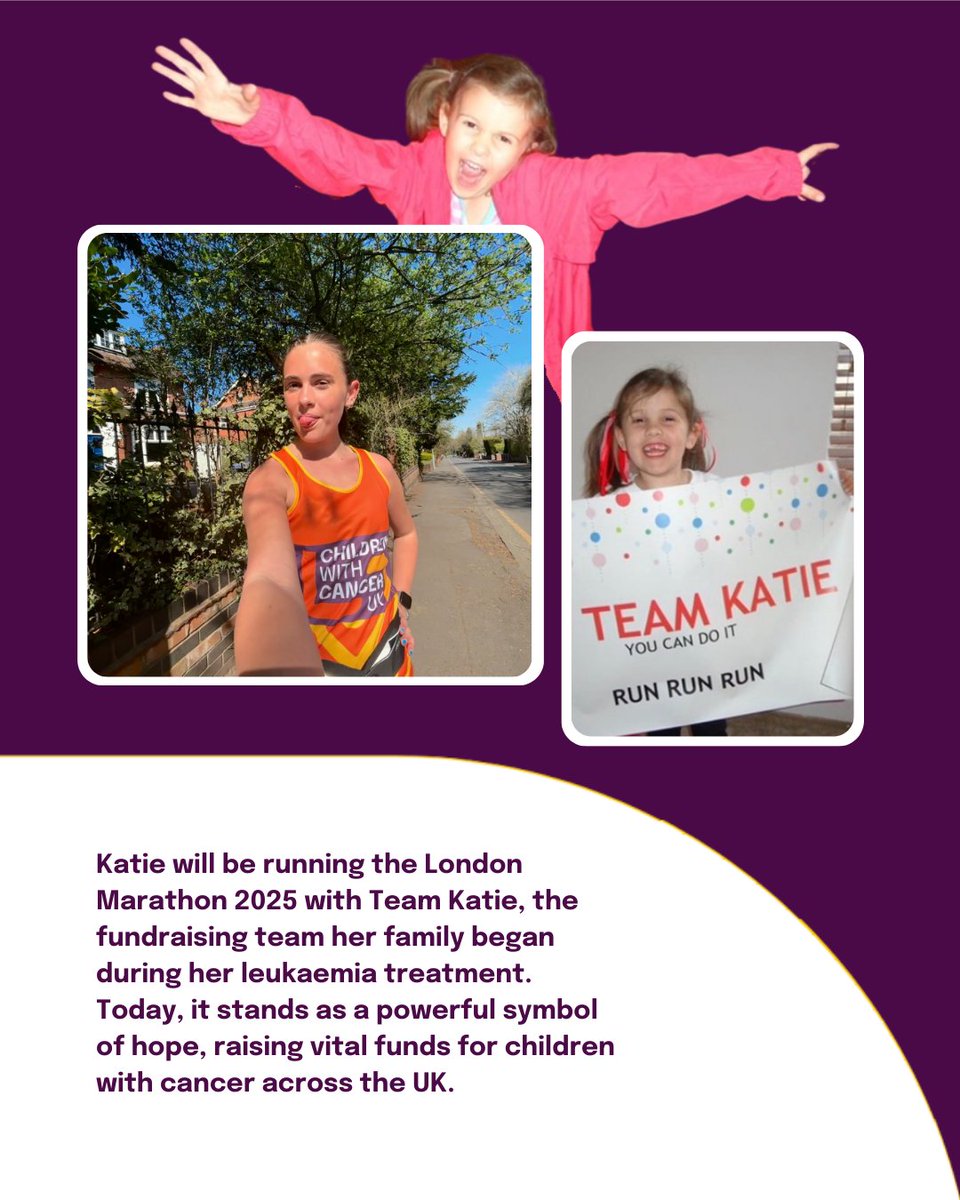 Children with Cancer UK (@cwc_uk) on Twitter photo Katie was diagnosed with Acute Lymphoblastic Leukaemia at just three years old. While other children were playing outside, her days were filled with hospital visits, chemotherapy and endless tests.
Now 18, she’s taking on the TCS <a href="/LondonMarathon/">TCS London Marathon</a> 2025. Katie was diagnosed with Acute Lymphoblastic Leukaemia at just three years old. While other children were playing outside, her days were filled with hospital visits, chemotherapy and endless tests.
Now 18, she’s taking on the TCS <a href="/LondonMarathon/">TCS London Marathon</a> 2025.