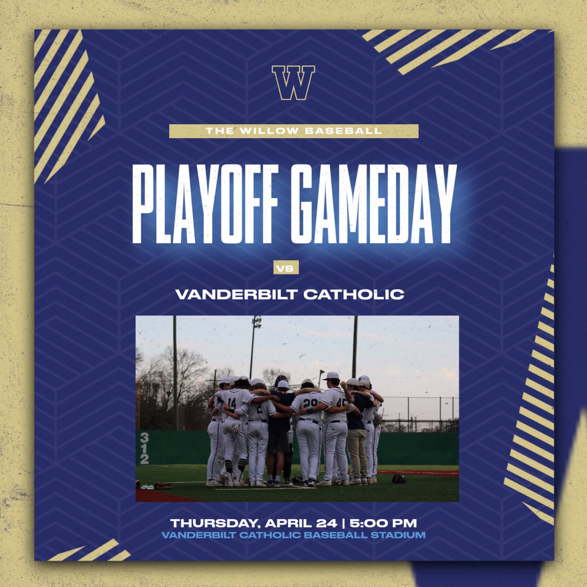SHOW UP, SHOW OUT‼️

⚾️- PLAYOFF GEAUX DAY
🆚- VANDERBILT CATHOLIC
📅- 4/24/2025
📍- VANDERBILT CATHOLIC 
⏰- 5:00 PM
#TRUST  #DAWG