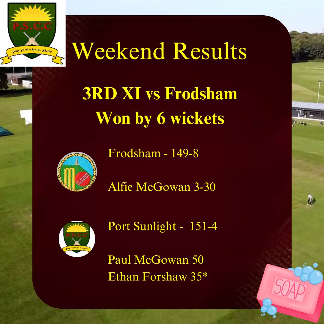 Port Sunlight CC (@portsunlightcc) on Twitter photo 🏏Results from the opening weekend☀️ 🏏Results from the opening weekend☀️
