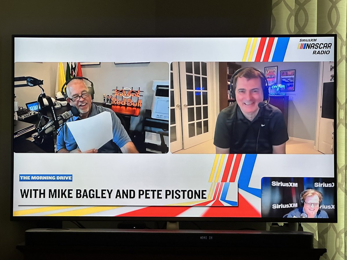 Cannot begin to describe how much fun it is to be able to watch <a href="/TheMikeBagley/">Mike Bagley "Bagman"</a> and <a href="/PPistone/">Pete Pistone</a> broadcast #TMDNASCAR on the new <a href="/Tubi/">Tubi</a> NASCAR channel!

Definitely brings the show to a whole new level with the laughing, facial expressions, and interviews. Love it!