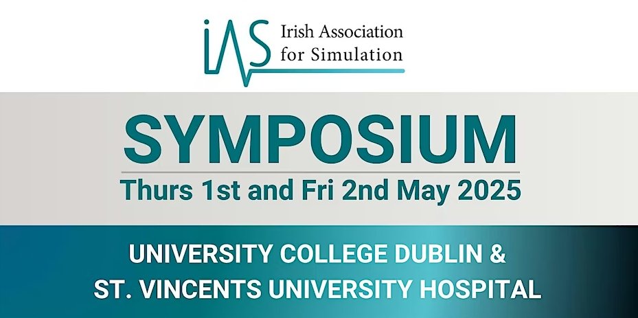 UCD School of Nursing, Midwifery & Health Systems (@ucdsnmhs) on Twitter photo This year's IAS (Irish Association of Simulation) Symposium 2025 will be hosted by <a href="/UCD_CHAS/">UCD College of Health & Agricultural Science</a> together with <a href="/svuh/">St Vincent's University Hospital (SVUH)</a> on 1st & 2nd May 2025. There are 4 keynote speakers, workshops & sim companies attending. We welcome our community to attend
Register today bit.ly/4ivbI0I This year's IAS (Irish Association of Simulation) Symposium 2025 will be hosted by <a href="/UCD_CHAS/">UCD College of Health & Agricultural Science</a> together with <a href="/svuh/">St Vincent's University Hospital (SVUH)</a> on 1st & 2nd May 2025. There are 4 keynote speakers, workshops & sim companies attending. We welcome our community to attend
Register today bit.ly/4ivbI0I
