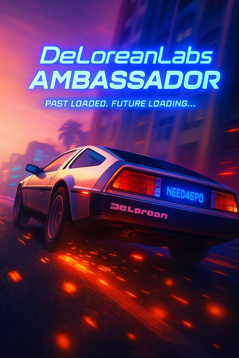 Okay this is wild…
I’m officially an Ambassador for <a href="/DeLoreanLabs/">DeLorean Labs</a> and honestly, it feels unreal 🚗⚡

Been vibing with the DeLorean dream since day one, and now I get to help build with the $DMC fam on Sui?
That’s not just #Web3 - that’s destiny in motion 🚀💫

#DeLoreanLabs