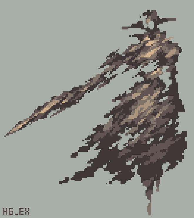 HG_EX's tweet photo. ドット絵「斬霧体」
 #ドット絵 #pixelart #dotpict #���クセルアート https://t.co/VEhtgD5Jck
