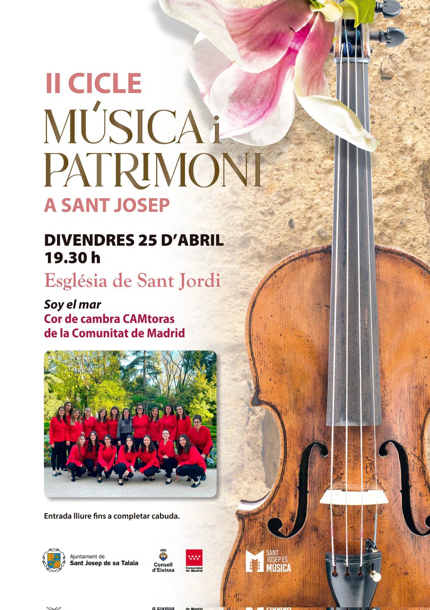 Mañana podréis  escuchar al Coro de Cámara CAMtoras en la Iglesia de Sant Jordi de Ibiza con el programa "Soy el mar"