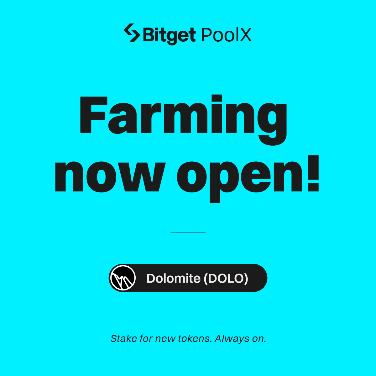 bitget's tweet photo. $DOLO farming is live on PoolX. Lock $BTC to share 2,500,000 DOLO!

⛏️ Join now: https://t.co/x5fgmkdQsj

🎁 X Bonus: 250,000 DOLO Giveaway
🔹Follow @bitgetglobal @Dolomite_io
🔹RT with #DOLOlistBitget
🔹Enter here: https://t.co/4CCO5AytWr
🔹750 winners will share the prize pool https://t.co/IduDLz9k42