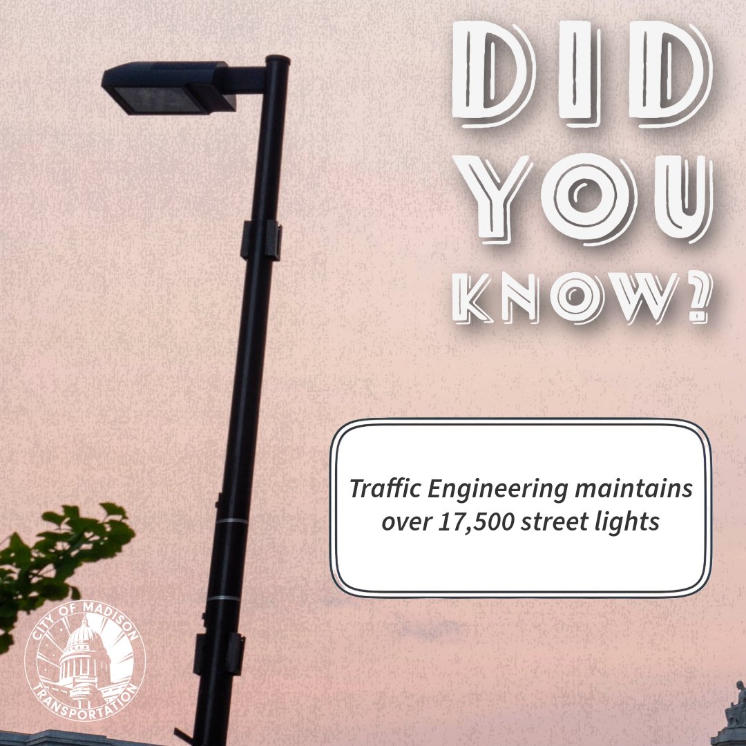 Learn more about street lighting in Madison: cityofmadison.com/traffic-engine…