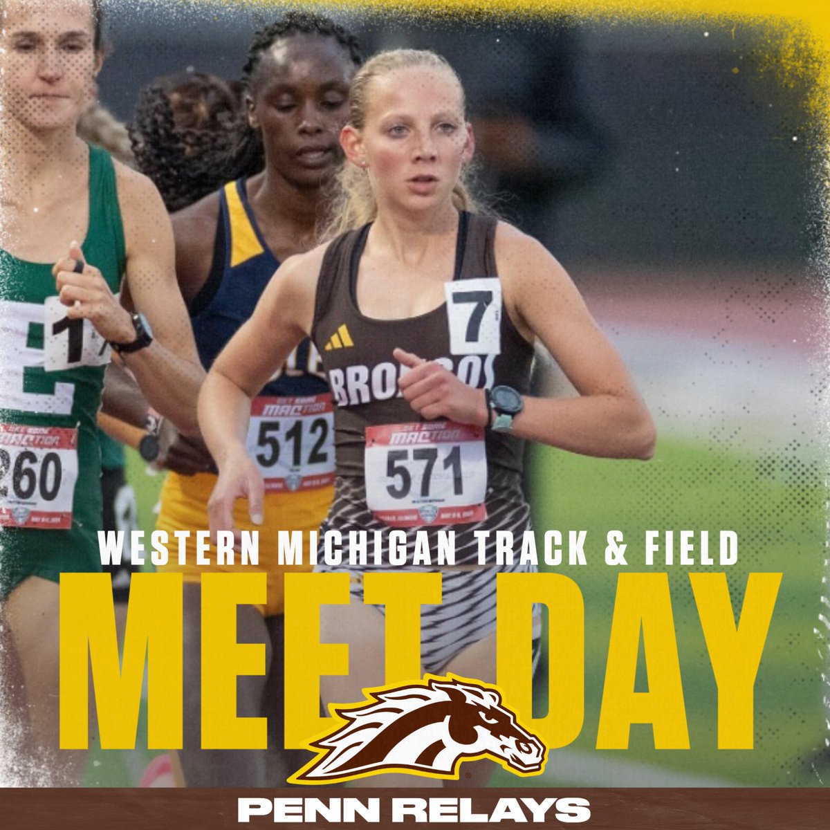 Let's do some damage at the Penn Relays!   

LIVE RESULTS -- buff.ly/9olc8Um   

#BroncosReign