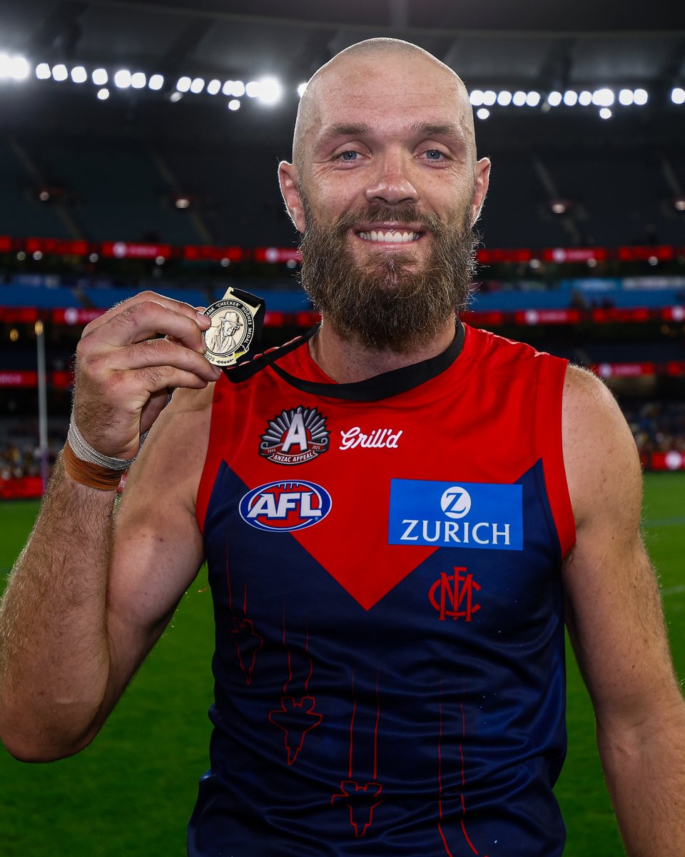 melbournefc's tweet photo. For the second consecutive year, Max Gawn is the recipient of the Frank 'Checker' Hughes Medal. ๐
Onya, skip.
#DemonSpirit https://t.co/S0uskhnR1k