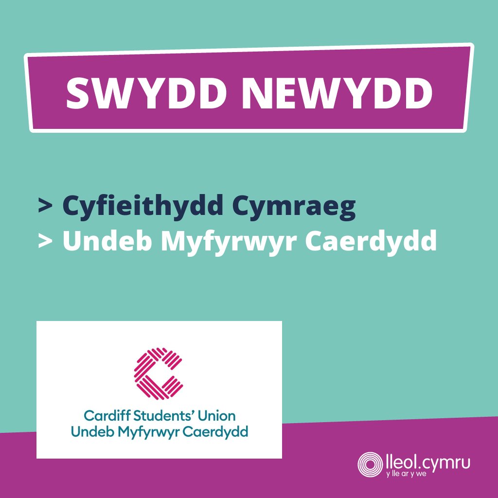 **SWYDD NEWYDD**

&gt;&gt; Cyfieithydd Cymraeg
&gt;&gt; Undeb Myfyrwyr Caerdydd

Manylion yma &gt;&gt; bit.ly/4iGvUNy 

<a href="/cardiffstudents/">Cardiff Students' Union</a> | <a href="/undebmyfyrwyr/">Undeb Myfyrwyr Caerdydd</a> | <a href="/prifysgolCdydd/">Prifysgol Caerdydd</a> | <a href="/cardiffuni/">Cardiff University</a>