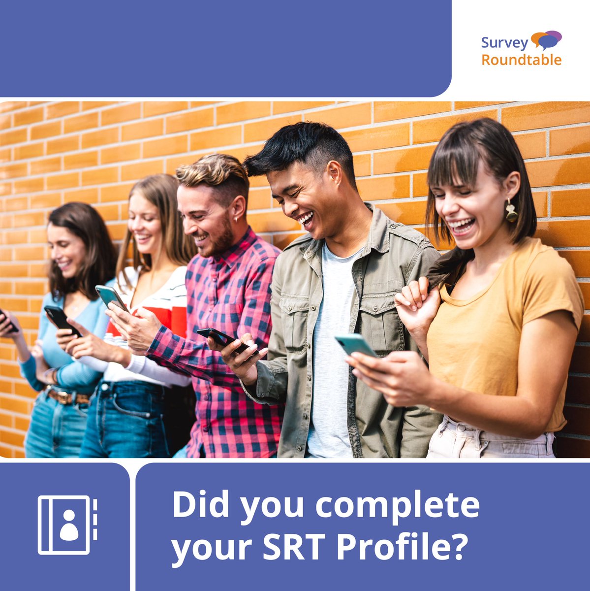 SurveyRoundtab1's tweet photo. It's easy to finish your #SRTProfile - and doing so helps us match you with #surveys you'll love! #surveyroundtable https://t.co/MbrdC2h2a9