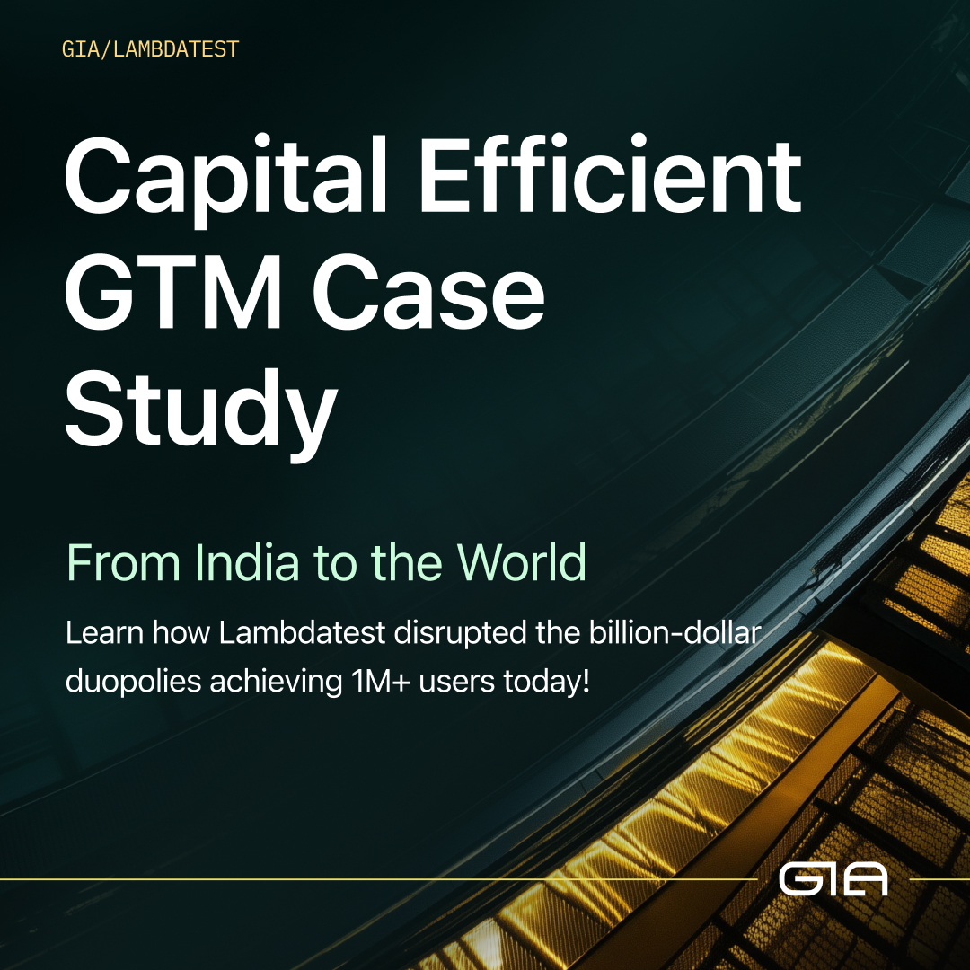 A must read! <a href="/lambdatesting/">LambdaTest</a> 0 to 1 journey and GTM strategy is a masterclass in capital efficiency - the playbook #GIA spotlights for India’s next global leaders! Download the case study now - globalindianalpha.com/#spotlight
<a href="/LeoCapitalVC/">Leo Capital</a> <a href="/rajul_g/">Rajul Garg</a> <a href="/_rpSrivastava/">Ravi Srivastava</a> <a href="/dksingh27/">Dinesh K Singh</a>
<a href="/asad0801/">Asad</a>