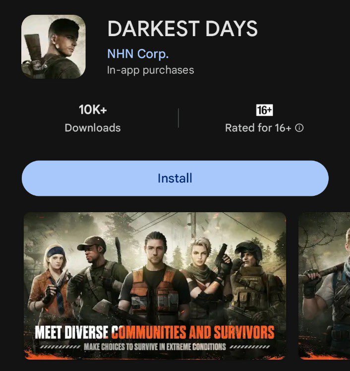 Exaliath's tweet photo. Darkest Days Mobile has Now Officially Released for mobile devices!
A Survival Game
#monilegaming https://t.co/4N0iU53Lij