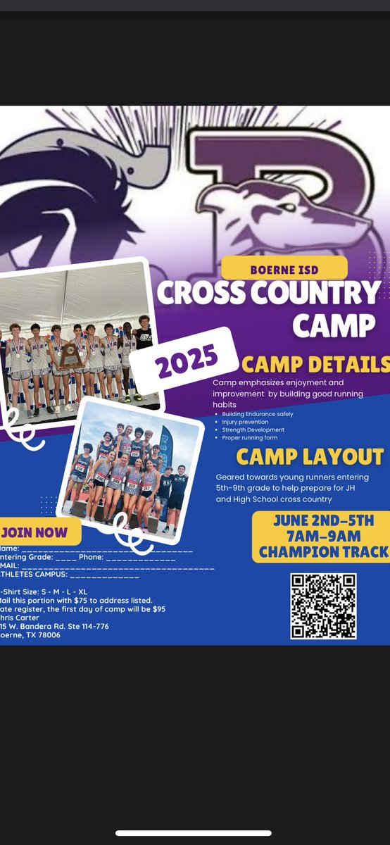 Sheila West (@bcxc_chargers) on Twitter photo Come join us for summer cross country camp! It is a great way to stay fit, become a better runner, and get to meet some of the Charger and Greyhound HS runners. <a href="/WACAthletics08/">Charger Athletics</a> <a href="/LeechStan/">Boerne ISD Athletics</a> <a href="/BoerneMSSouth/">Boerne Middle School South</a> <a href="/BoerneISD/">Boerne ISD</a> <a href="/VossMiddle/">Mark T Voss Middle School</a> Come join us for summer cross country camp! It is a great way to stay fit, become a better runner, and get to meet some of the Charger and Greyhound HS runners. <a href="/WACAthletics08/">Charger Athletics</a> <a href="/LeechStan/">Boerne ISD Athletics</a> <a href="/BoerneMSSouth/">Boerne Middle School South</a> <a href="/BoerneISD/">Boerne ISD</a> <a href="/VossMiddle/">Mark T Voss Middle School</a>