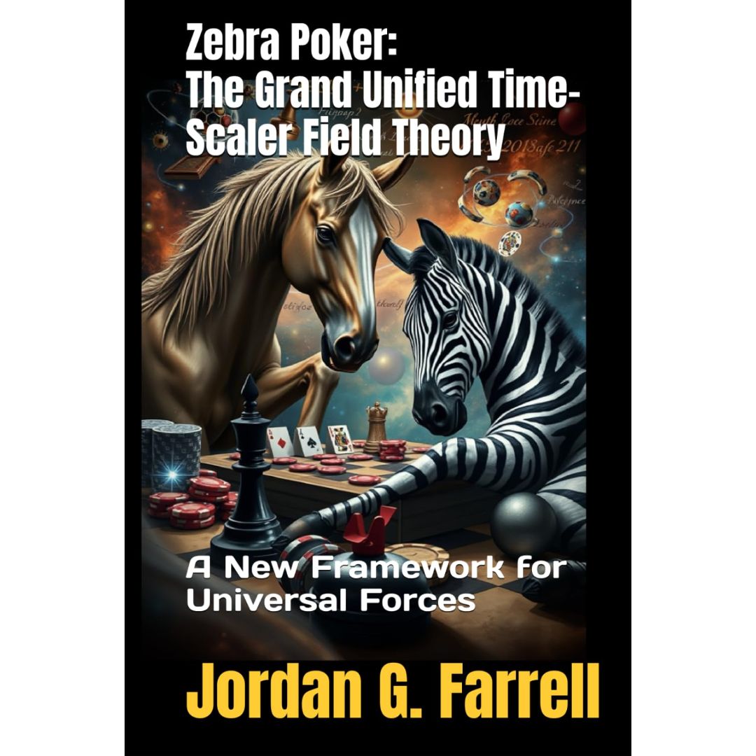 tinasbookpromos's tweet photo. โญ๏ธโญ๏ธโญ๏ธโญ๏ธโญ๏ธ
Zebra Poker: The Grand Unified Time-Scaler Field Theory: A New Framework for Universal Forces
by Jordan G Farrell
GRAB YOUR COPY FROM AMAZON
https://t.co/mOHxyumEZ6
#science #universalforces #BooksWorthReading https://t.co/uh9odlrVJM