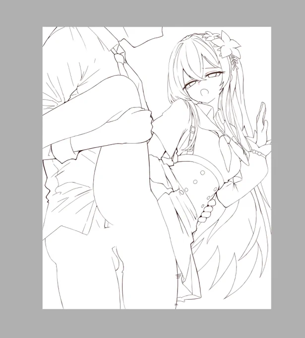 見て見て～♥ 線画きれいでしょ～✨ 
