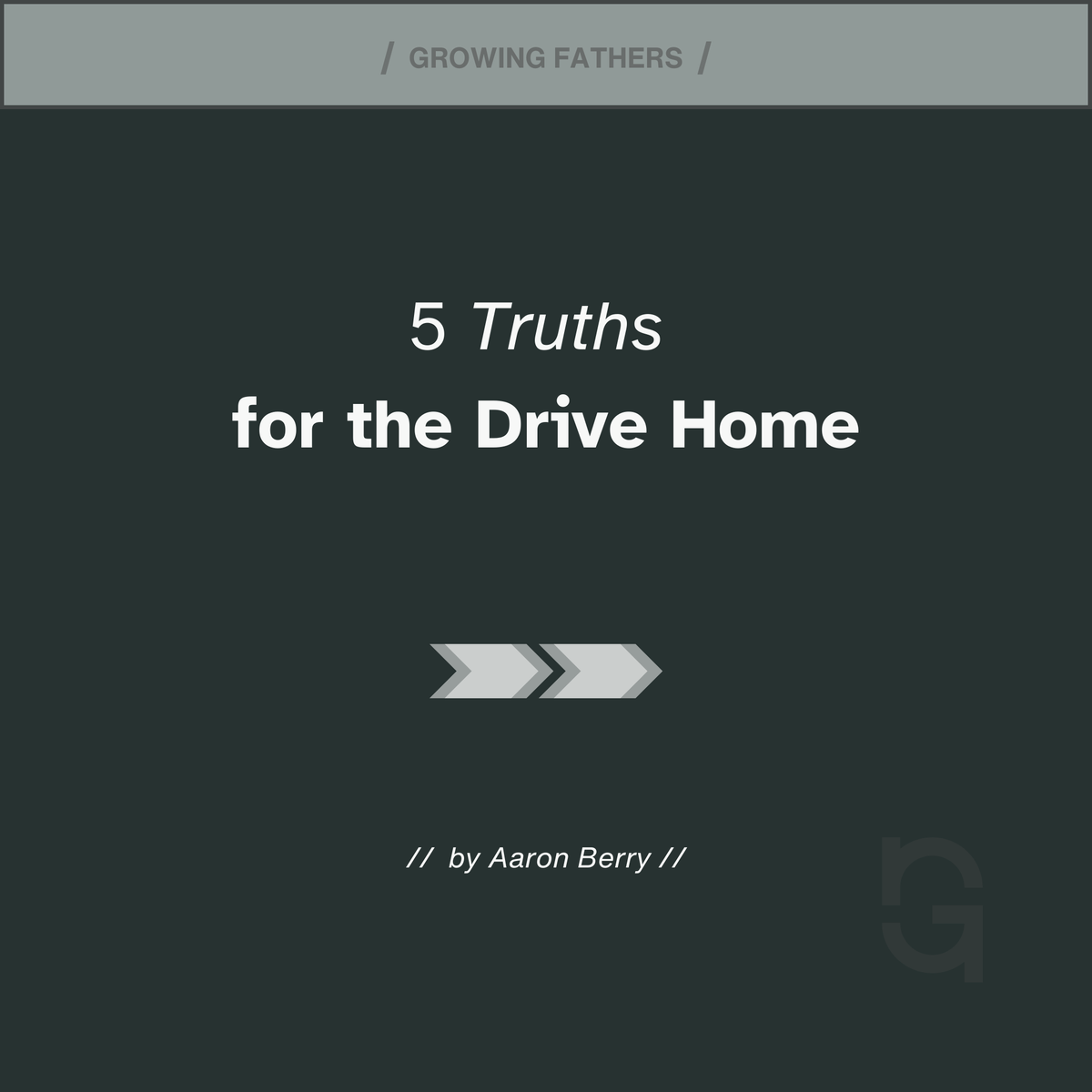growingfathers's tweet photo. "What if you used your drive home to prepare your heart and mind for your time at home? Here are five truths to remind yourself of during your drive home."

Read more of Aaron Berry's article, "Five Truths for the Drive Home," here: https://t.co/OcRubywdWF https://t.co/EOJ33PryrS