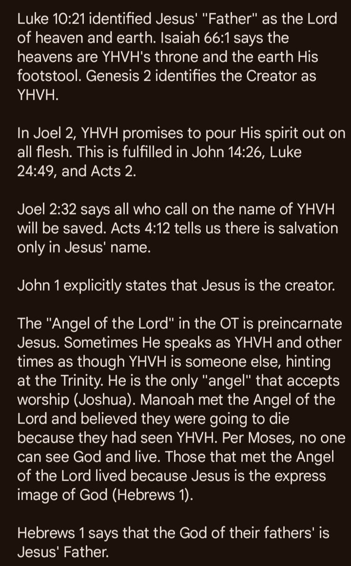 thesalosopher's tweet photo. @Opioraryap Jesus does not call YHVH evil. Jesus never says that He never kept the Sabbath. Jesus never broke the Sabbath. 

Jesus saying "Before Abraham was, I AM" is a direct reference to YHVH, the Greek formulation of which is only found there and the Septuagint referring to YHVH. https://t.co/OvOg20cHtO