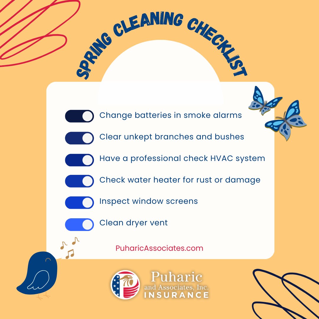 Puharic_AssocNJ's tweet image. Spring into action! Our home maintenance checklist helps you stay safe and helps your coverage work when you need it most.
#SpringChecklist #HomeCare #InsuranceTips