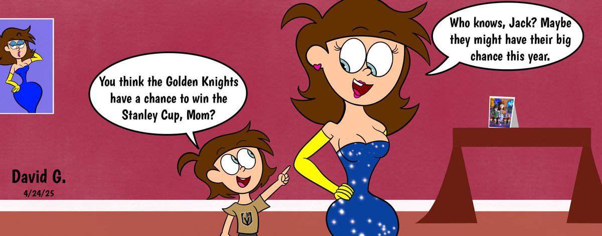 SparkCartoons's tweet photo. Jack’s Hockey thoughs

#GoGoCabanas #VanaQueenOfJazz #NHL #VegasGoldenKnights #JazzSinger #LasVegas #HockeyFan #MotherAndSon #BlueLightningDoodles https://t.co/cMhUqwU2WC