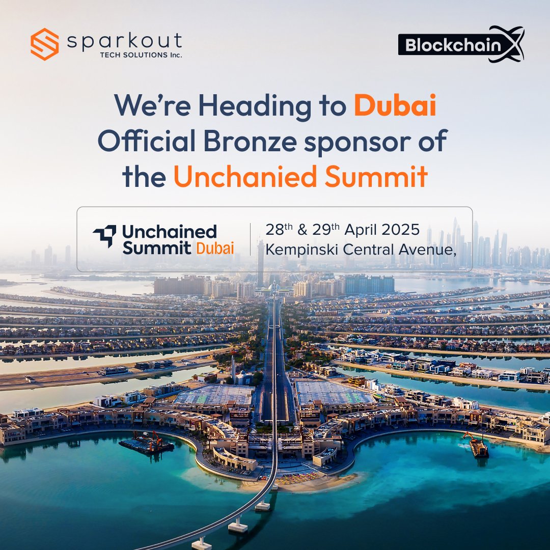 sparkouttech's tweet image. Big News Just Dropped!

What if we told you something extraordinary is happening on April 28–29, 2025?

We’re exhibiting at the @unchainedsummit — live at Kempinski, Central Avenue, Dubai.

👉 Book now: calendly.com/blockchainx-te…

#blockchainx #unchaindesummit  #sparkout