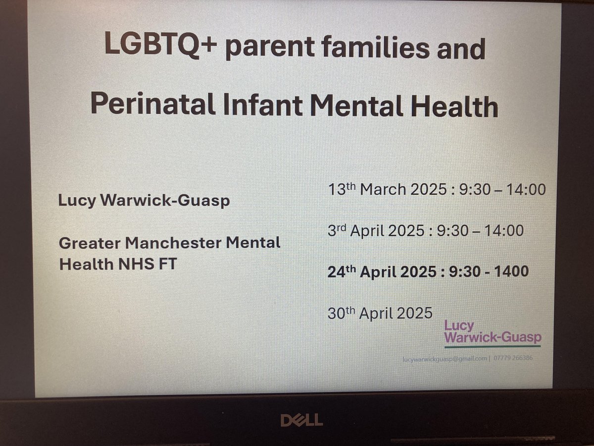 Thank you <a href="/GMMH_NHS/">Greater Manchester Mental Health</a> <a href="/LisaBluff/">Lisa Bluff</a> for inviting me to deliver #LGBTQ+ #PNIMH training. Just finished session 3 of 4. Some lovely feedback! "Thank you so much-this was a brilliant training. I feel I have learnt a lot and reflected on my own practice". #LGBTQParents #TrainingDay #PNMH