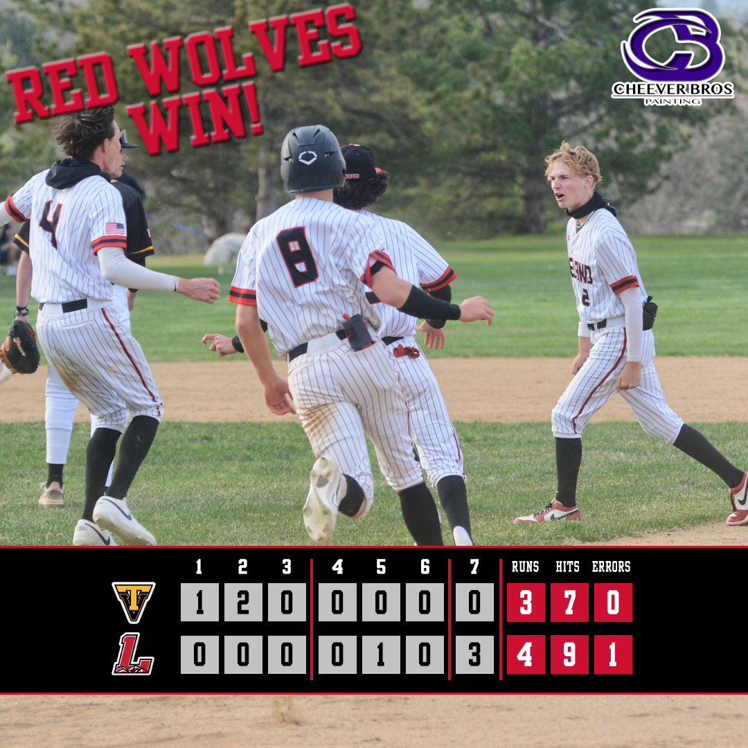 Loveland Redwolves Baseball (@redwolvesbsb) on Twitter photo DON'T COUNT THE RED WOLVES OUT!!!
City Champs AGAIN!
#BeLovelandBetheBest
<a href="/lhstweets/">Loveland HS</a> <a href="/TSDAthleticsR2J/">Thompson School District Athletics</a> <a href="/chsaa/">CHSAA</a> <a href="/TVHSAthletics/">TVHSAthletics/Activities</a>
#cheeverbrospainting DON'T COUNT THE RED WOLVES OUT!!!
City Champs AGAIN!
#BeLovelandBetheBest
<a href="/lhstweets/">Loveland HS</a> <a href="/TSDAthleticsR2J/">Thompson School District Athletics</a> <a href="/chsaa/">CHSAA</a> <a href="/TVHSAthletics/">TVHSAthletics/Activities</a>
#cheeverbrospainting