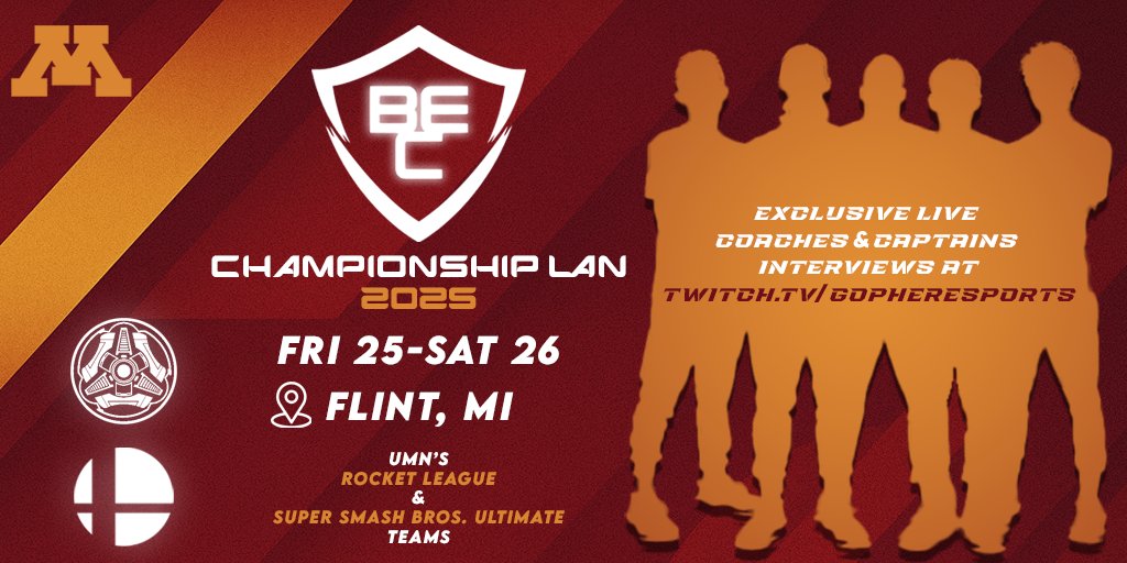Gopher Esports is flying out to Flint, MI for the much anticipated 2025 <a href="/BigEsportsConf/">Big Esports Conference</a> Championship LAN 🔥

Be sure to check out our stream on the 25th &amp; 26th at twitch.tv/gopheresports to get some exclusive content including live interviews with our coaches and captains of the