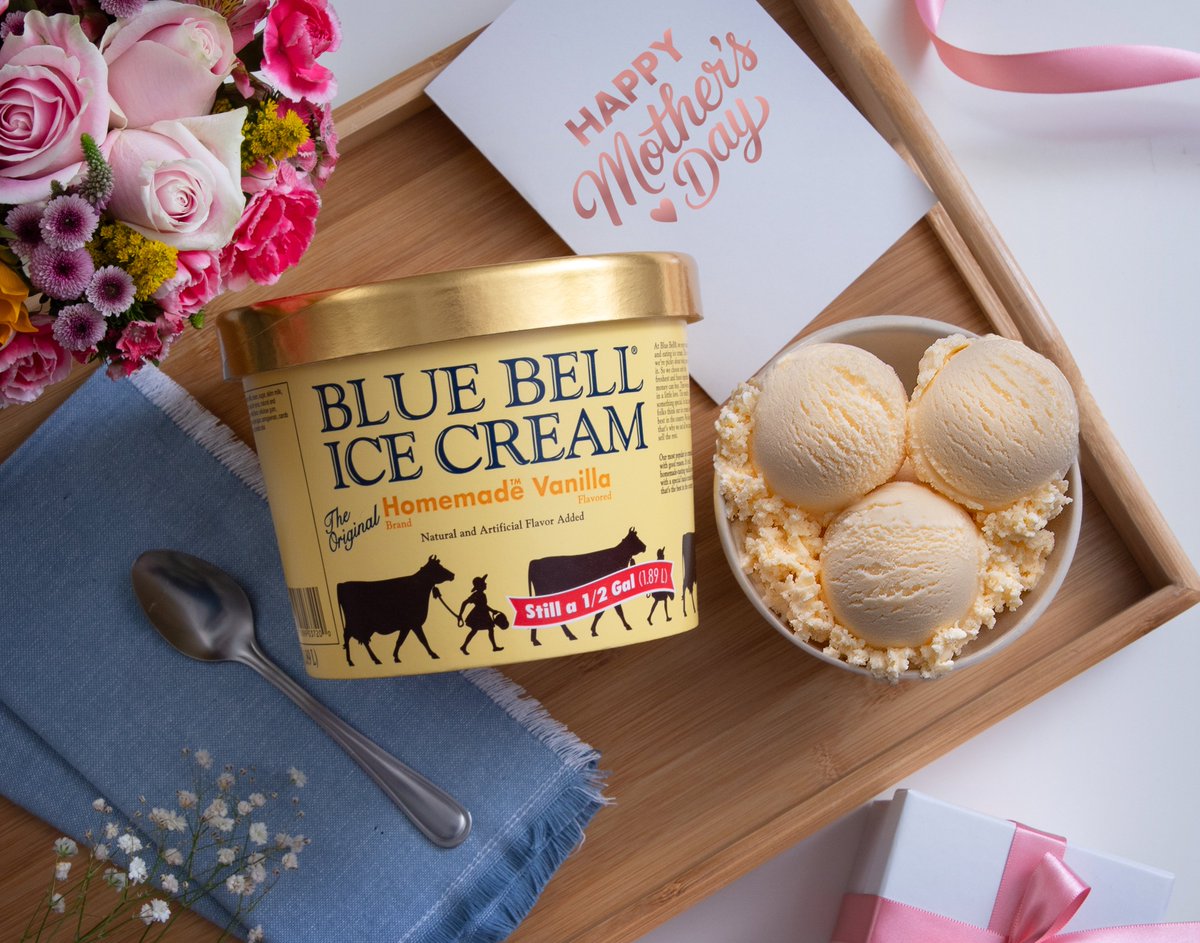I ❤️Mom! And moms❤️Blue Bell. Treat her to a cooler of Blue Bell Ice Cream this Mother’s Day. We ship our ice cream anywhere in the US. Order now! ordericecream.bluebell.com