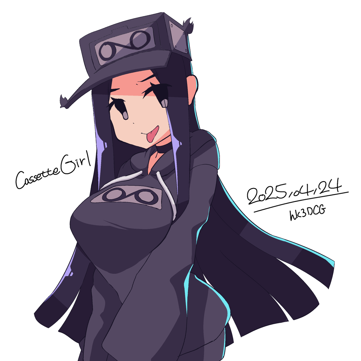 Back to drawing with this Cassette Girl sketch