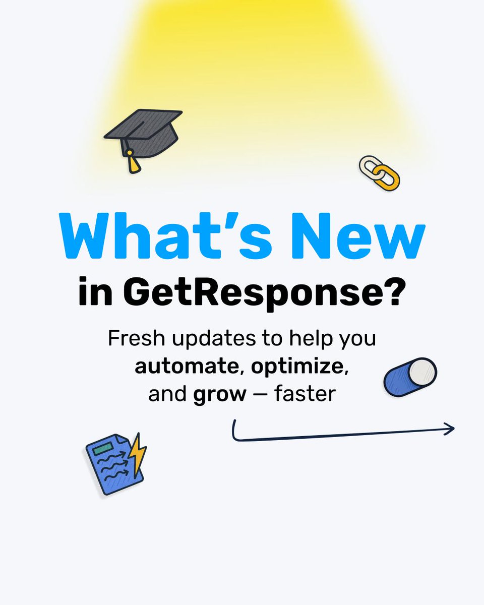 getresponse's tweet photo. Big things are happening at GetResponse! Discover the newest features to help you automate, optimize, and grow โ faster. ๐
#EmailMarketing #MarketingAutomation #GetResponse https://t.co/3Yr3ObWwrA