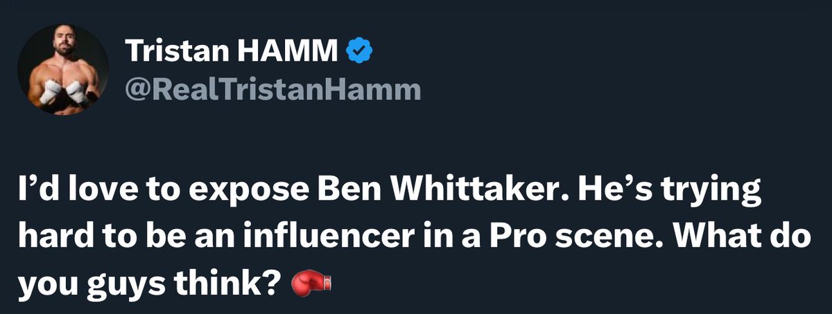 ‼️ Tristan Hamm says he would love to expose Ben Whittaker 👀