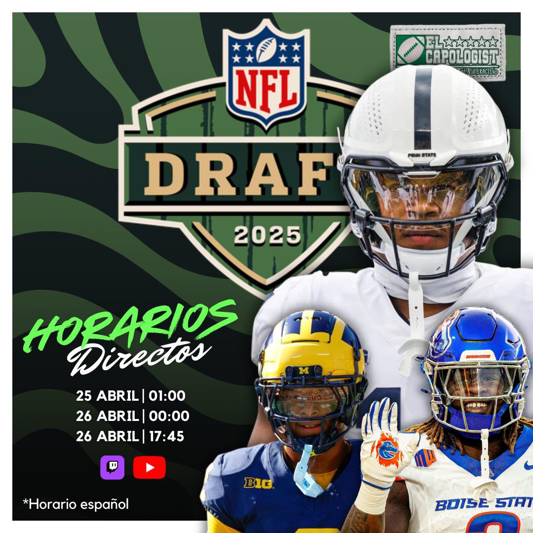 🎙️💥 ¡Ha llegado el momento! Es 𝑫𝑹𝑨𝑭𝑻 𝑫𝑨𝒀

Nos vemos a las 1:00 con toda la previa, el análisis pick a pick y todo lo que dé de sí la primera jornada de ceremonia

𝖢𝗈𝗆𝗈 𝗌𝗂𝖾𝗆𝗉𝗋𝖾. 𝖣𝗈𝗇𝖽𝖾 𝗌𝗂𝖾𝗆𝗉𝗋𝖾

🟣 twitch.tv/elcapologist

🔴 youtube.com/@ElCapologistP…