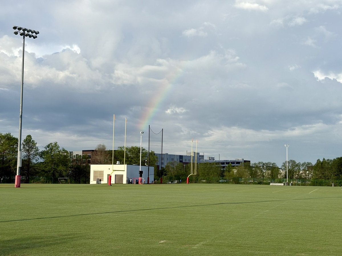Happy Draft Day everyone! Rainbow over the practice fields this morning. #TitanUp