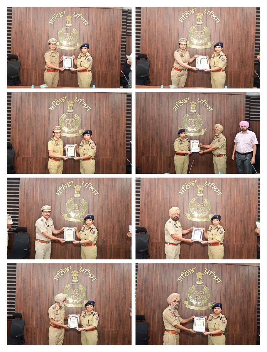 BathindaPolice's tweet image. SSP Bathinda awarded certificates and cash awards to the personnel who performed exceptionally well in the recent past and encouraged them to continue their commendable work in the future.
#rewardingdedication #Appreciations