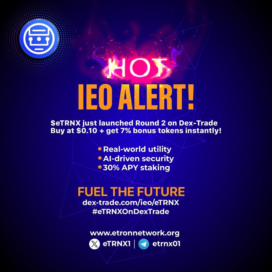 Crankknot's tweet photo. You don’t need millions to win with $eTRNX.
Start with $10. Stake. Earn. Grow.
Join eTRNX Early
Follow: @eTRNX1
#OwnCryptoNow https://t.co/YEfpOPXW9V