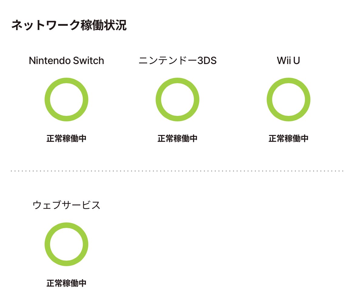whaleradio12's tweet photo. ニンテンドーサポートで、ウェブサービスがずっと障害中って出てたのに正常に戻ってる…！？
でも、switch2の当落通知未だにこない… https://t.co/C702fhL1sr