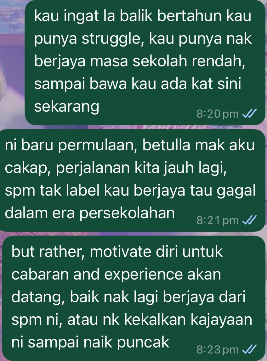 qaihao's tweet photo. #spm2024
Haih dengan aku aku sekali sebak 
but here sedikit sebanyak buat motivate https://t.co/DbmeU3C6JI