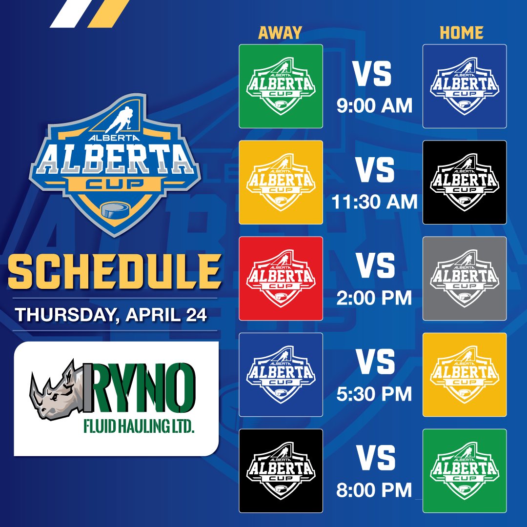 HockeyAlberta's tweet photo. Day 1 of #ABCup play starts today! It'll be non-stop hockey for the next 4 days!

5 games scheduled for Day 1! Tickets can be purchased on site, and all games will be streamed on FloHockey!

Live Tracking ➡️: https://t.co/XVwPCNWTKj

#HASpringShowcase https://t.co/0kMCEg3VHF
