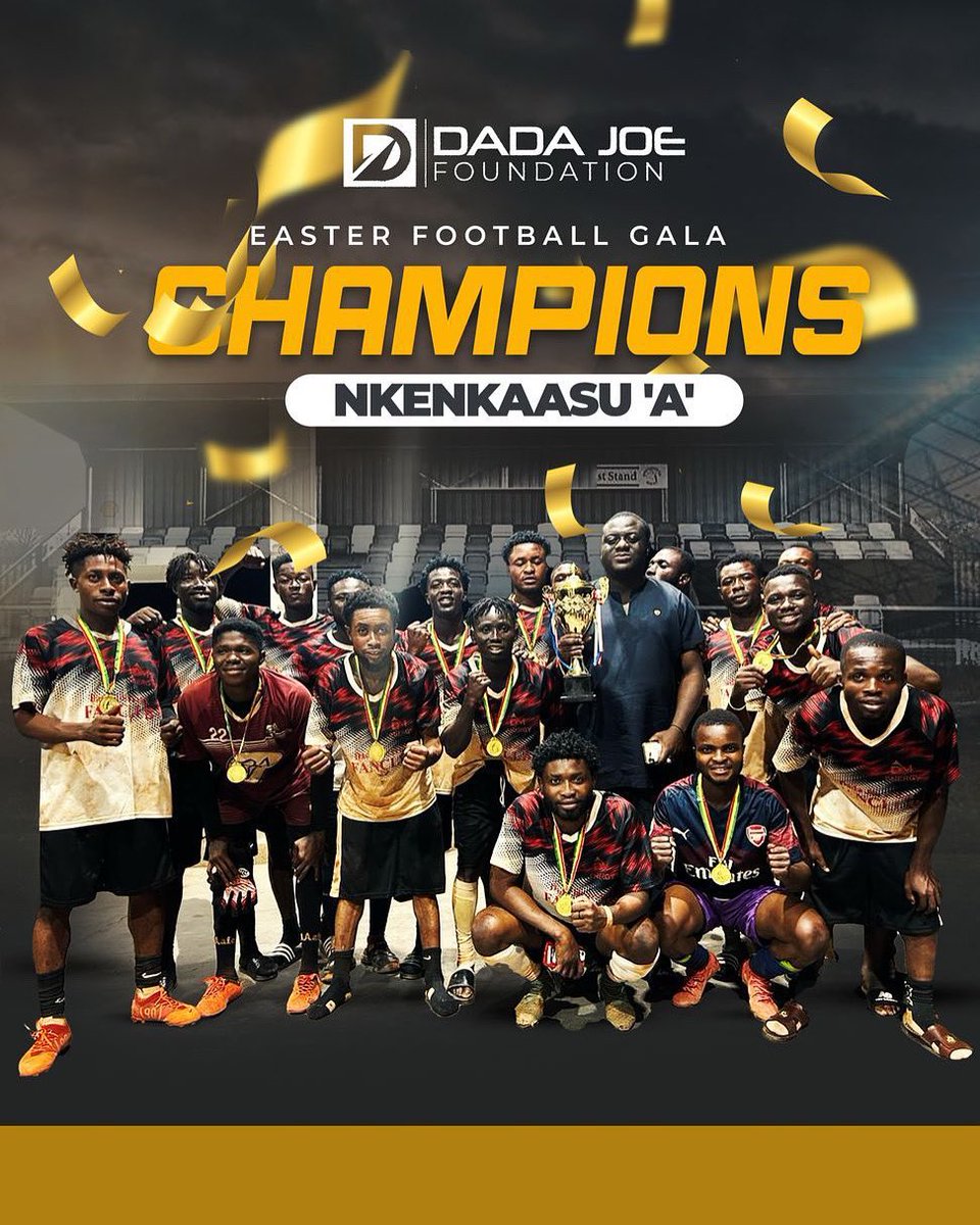 𝑻𝒉𝒆𝒚 𝑪𝒂𝒎𝒆! 𝑻𝒉𝒆𝒚 𝑺𝒂𝒘! 𝑻𝒉𝒆𝒚 𝑪𝒐𝒏𝒒𝒖𝒆𝒓𝒆𝒅!

Introducing your Gallant Winners of the 2025 DADA JOE Easter Tournament.

NKENKAASU ‘A’ 🏆 🥇 🍾 

𝑪𝒐𝒏𝒈𝒓𝒂𝒕𝒖𝒍𝒂𝒕𝒊𝒐𝒏𝒔 👏