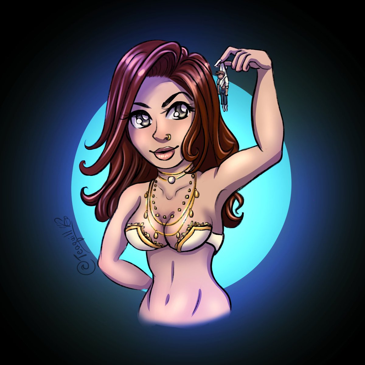 This is a small piece of fanart for the lovely @FootyloveQueen. Her last piece was fun to do and I couldn't help making another cute version of her.
#SizeTwitter #gts #giantess