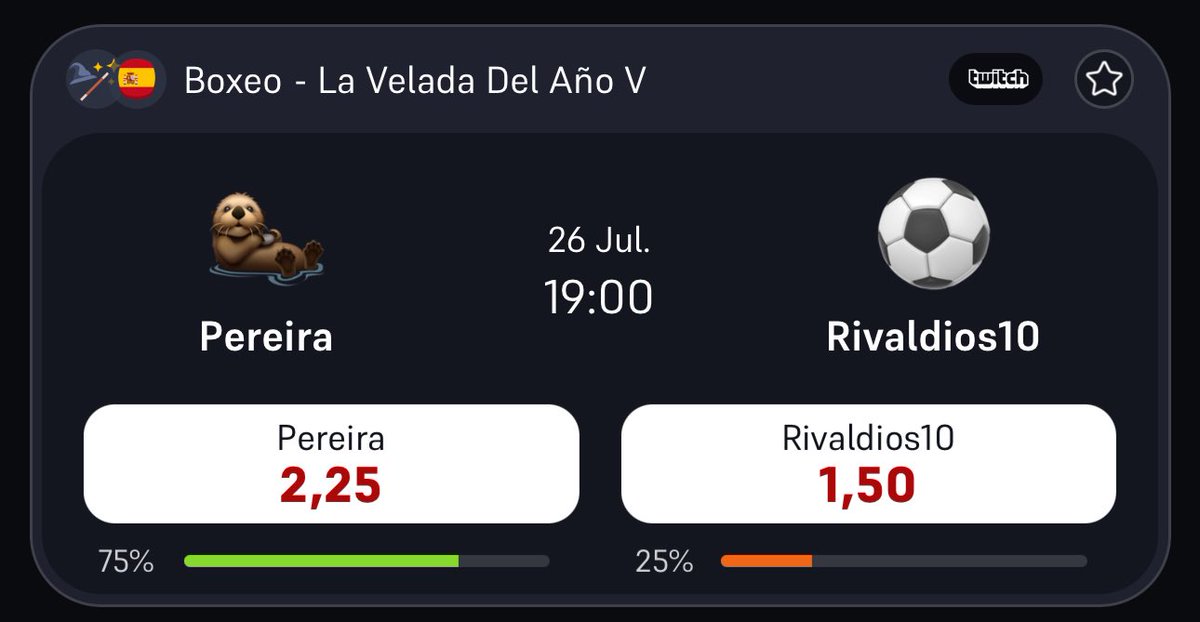 ¿Lo de que Winamax le haya puesto un Castor a <a href="/Peereira7/">Pereira</a> en las apuestas para la Velada V? JAJAJA