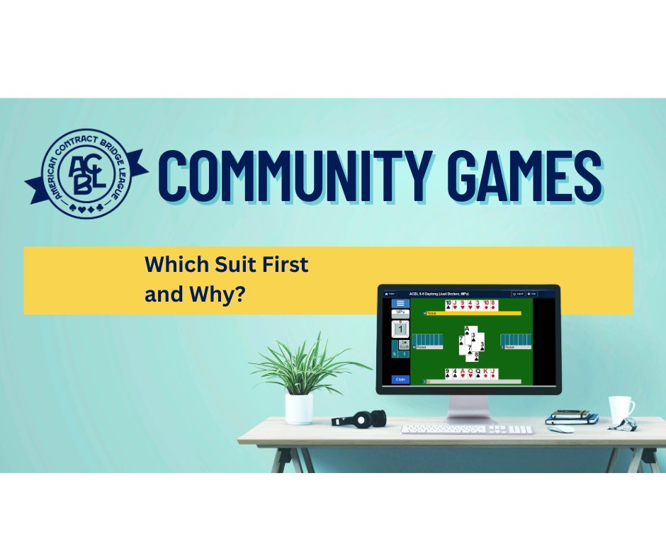 New to bridge? Join ACBL Online Community Games – twice a week just for players with &lt;50 masterpoints! 🃏

🎯 Win masterpoints
🎁 Random FREE Clubhouse entry
🎓 Zoom lessons follow some games!

Details 👉 acbl.org/portfolio/comm…
#play #bridge #PlayBridge