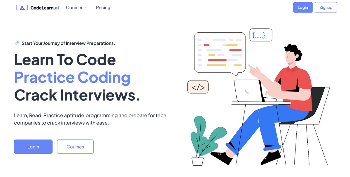 codelearnai's tweet image. 🚀 CodeLearn.ai: Duolingo for tech interviews!
Learn Python 🐍, SQL 🧠 & Math MCQs ➕ via gamified lessons 🎮💡
Fun, fast, effective for job seekers & students!
Shipping Starts 🛫
🔗 codelearn.ai
Thanks @levelsio @marc_louvion @jackfriks
#Startups #EdTech