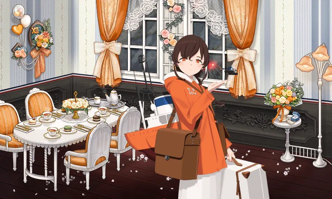 今年のお祝いカラーがオレンジだから、なぜか普段着でいい感じにまとまることができる艦娘 宗谷 