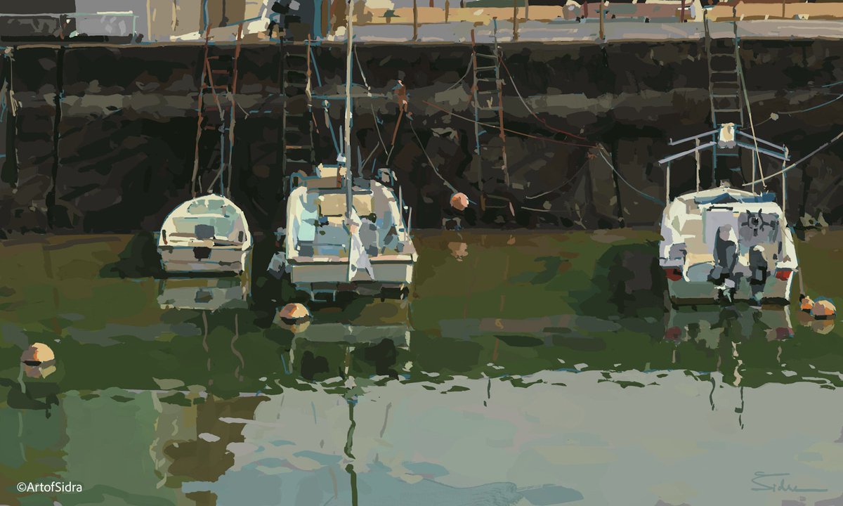 Artofsidra's tweet image. 🛥~
#pleinairpril #illustration #virtualpleinair #backgroundart #fineart