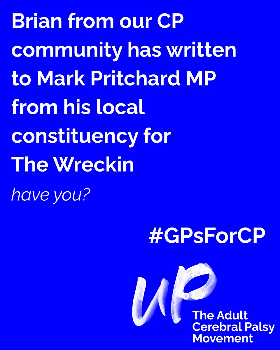 UP - The Adult Cerebral Palsy Movement (@upmovement_cp) on Twitter photo 📬 Brian from our CP community has written to his MP, <a href="/MPritchardUK/">Mark Pritchard MP</a>, to raise awareness of the need for better GP support for adults with #CerebralPalsy.
Have you contacted your MP yet?
upmovement.org.uk/the-doctor-won…
Together we can make change.
#GPsForCP #UPMovement #DisabilityRights 📬 Brian from our CP community has written to his MP, <a href="/MPritchardUK/">Mark Pritchard MP</a>, to raise awareness of the need for better GP support for adults with #CerebralPalsy.
Have you contacted your MP yet?
upmovement.org.uk/the-doctor-won…
Together we can make change.
#GPsForCP #UPMovement #DisabilityRights
