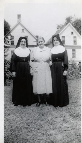 #ThrowbackThursday to Sister Mary Denis (right) with her sister, Sister Anna James (left) with their mother. #tbt