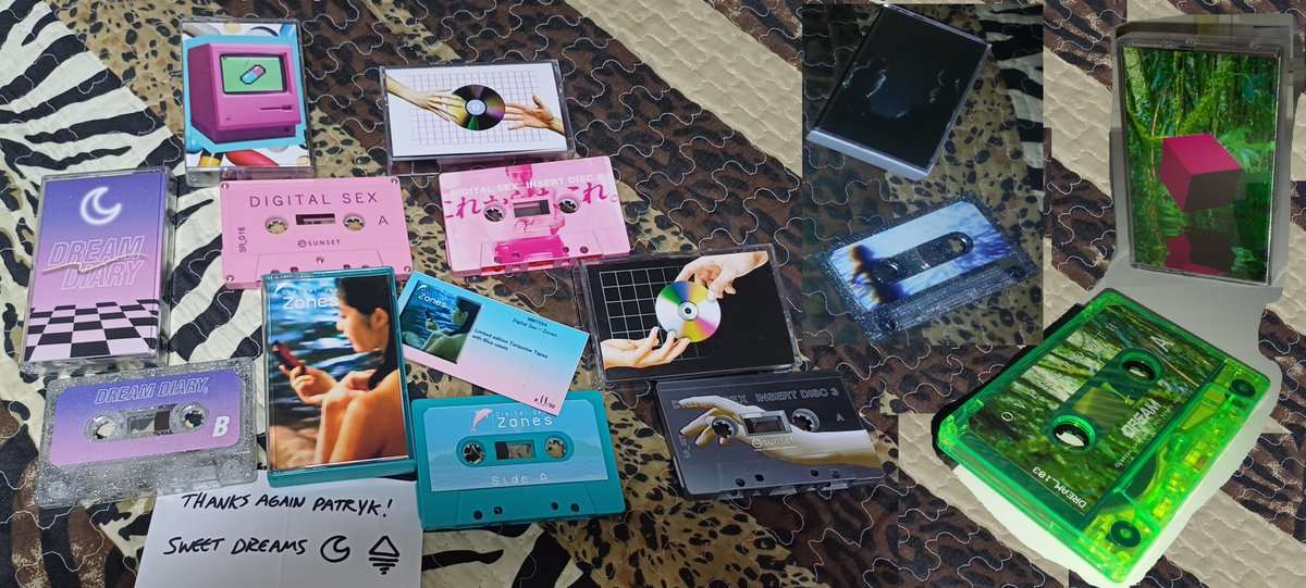 Today's 13/18 announce is:
<a href="/DreamingofDiary/">Dreaming Diary ⛓️🪽</a> (aka Digital Sex) March 2025 collection update. Classic vaporwave, signalwave &amp; electronic producer from Atlanta (Georgia).
Issued alot of cool colorful tapes plus several split works. Own almost all releases besides the latest.