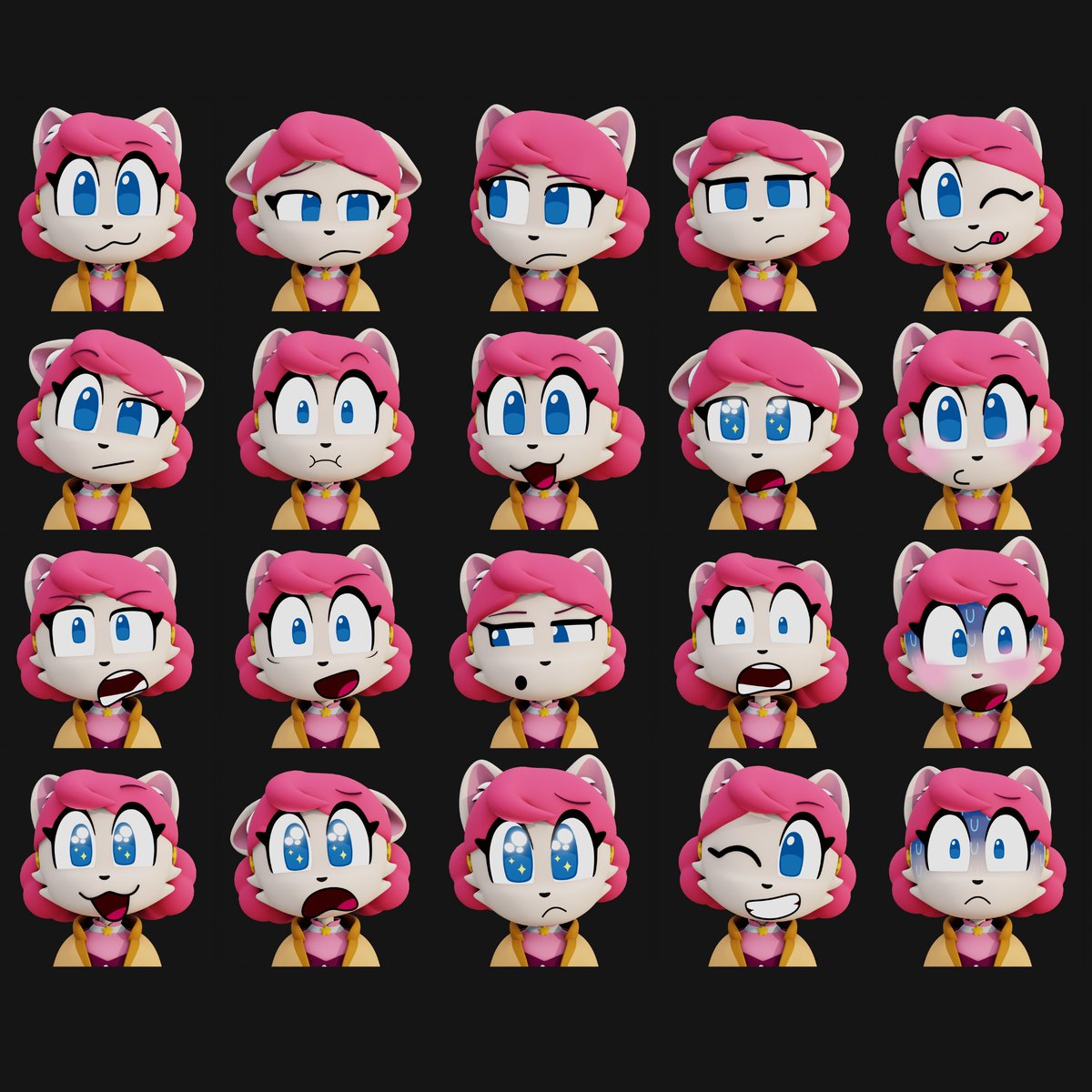 SuriFox45's tweet photo. Face Expressions Tests
#Surifox #Minnykinz #Blender3d https://t.co/uD1MxE5rJ6